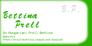 bettina prell business card